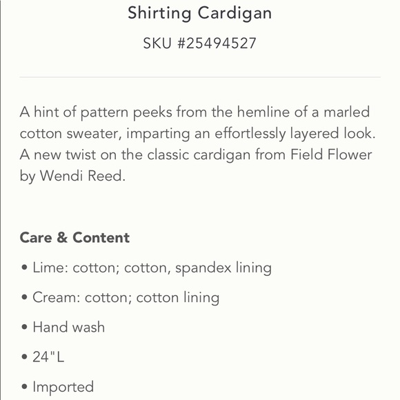 Anthropologie Shirting Cardigan by Field & Flower - Picture 3 of 8